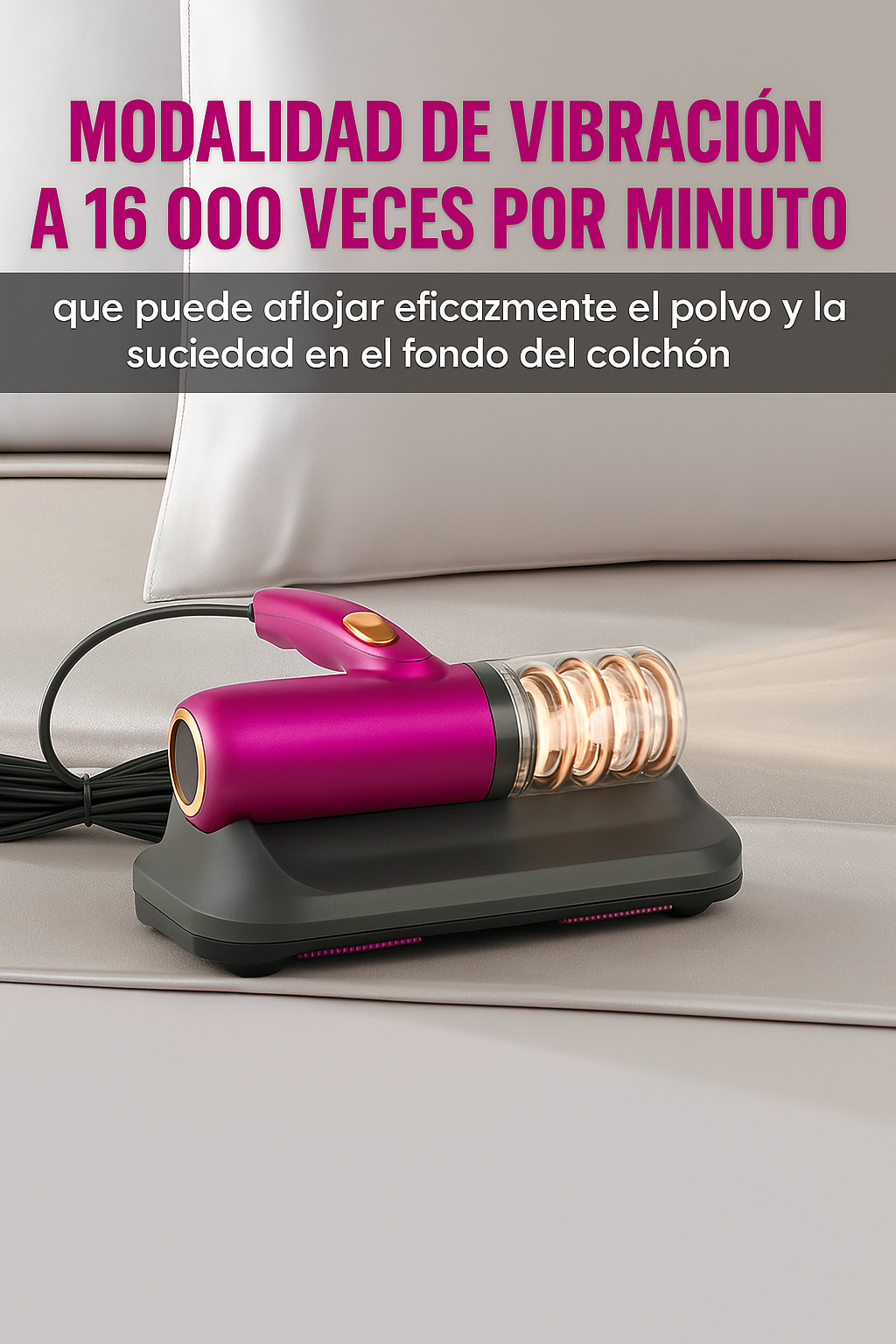 Aspiradora de acaros rosada