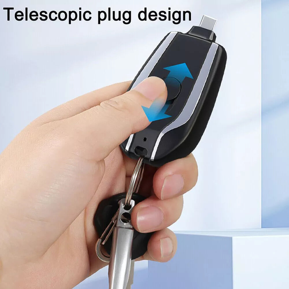 LLAVERO CARGADOR PARA IPHONE NEGRO