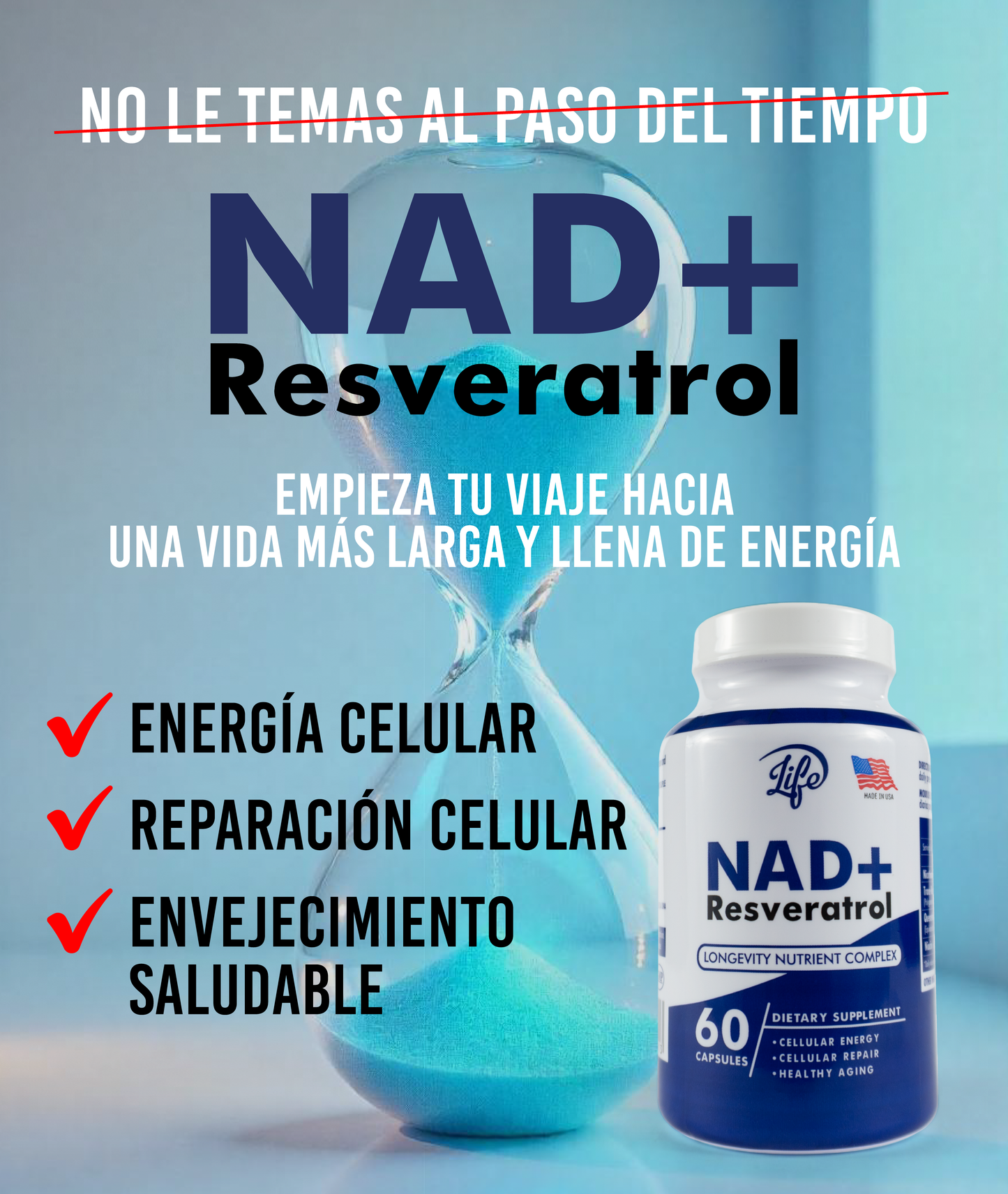 NAD+RESVERATROL- EL ALIADO DE TU JUVENTUD!