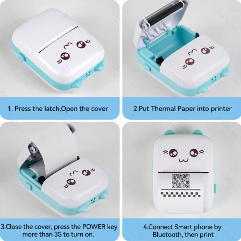 MINI IMPRESORA PORTATIL AZUL