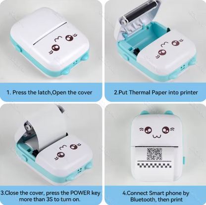 MINI IMPRESORA PORTATIL AZUL