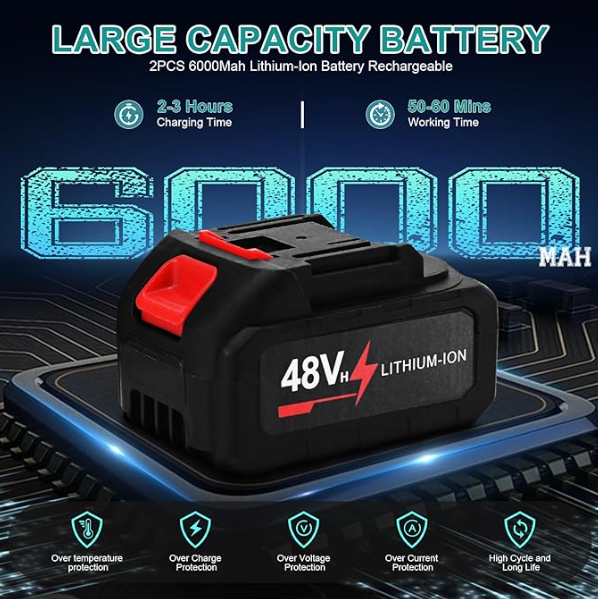 MINI MOTOSIERRA DE MANO INALAMBRICA - BATERIA 48V