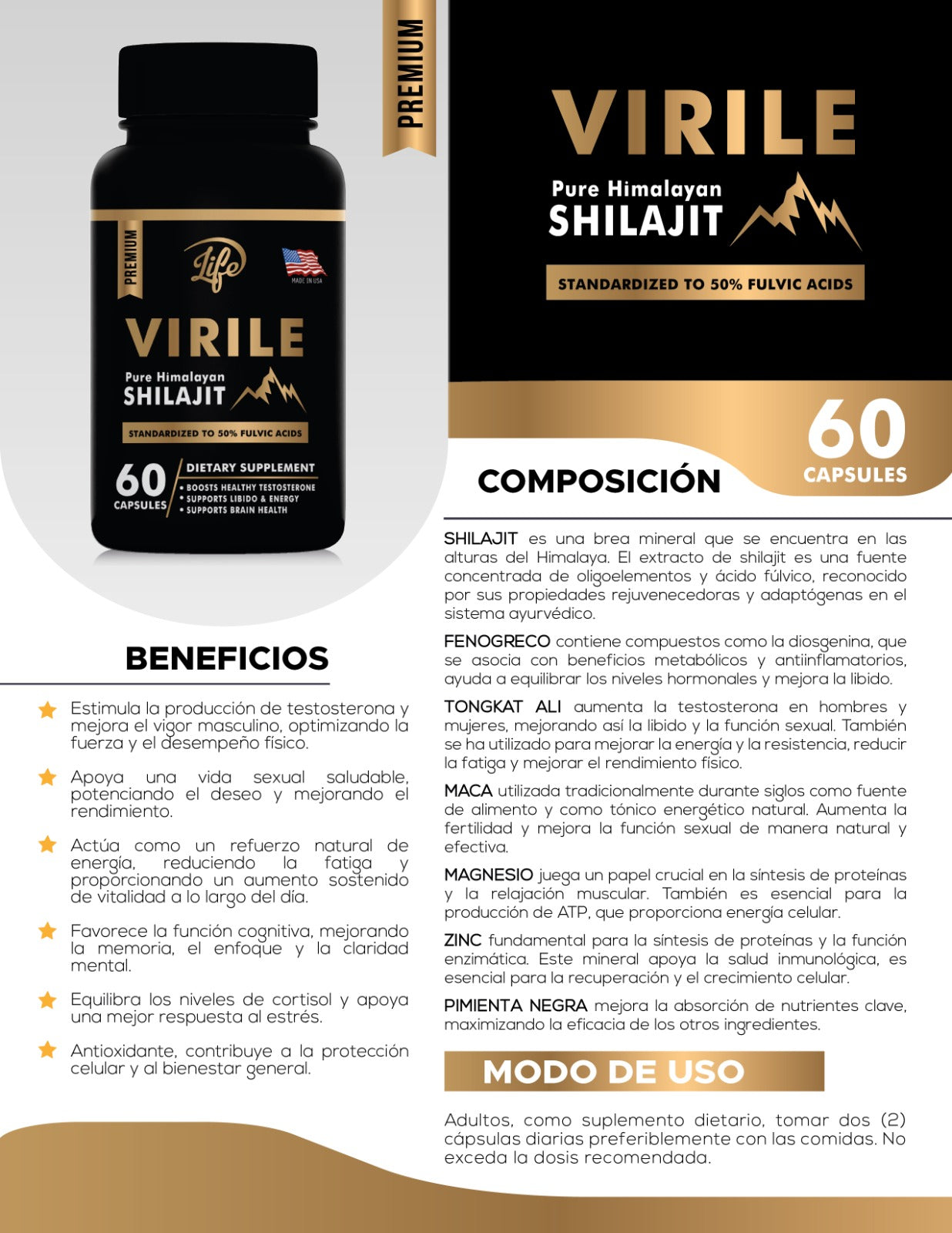 shilajit 60caps- El aliado de tu Bienestar!