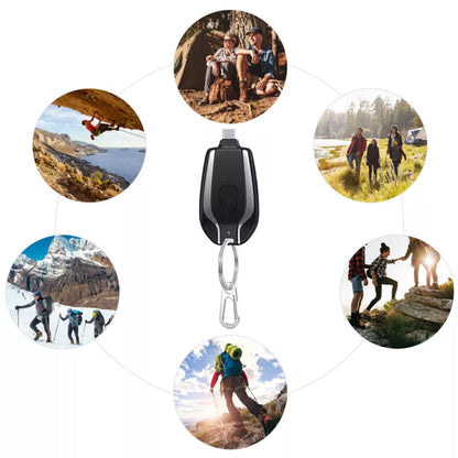 LLAVERO CARGADOR PARA IPHONE NEGRO