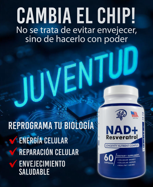 NAD+RESVERATROL- EL ALIADO DE TU JUVENTUD!